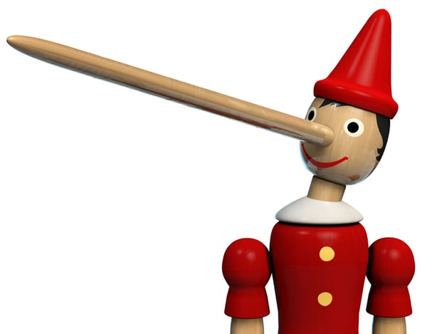 True sales professionals do not lie cheat or steal - like Pinocchio