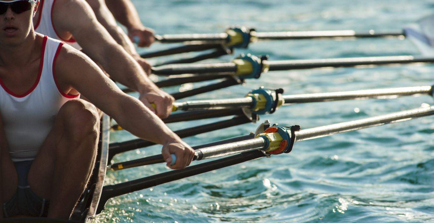 High-performing teams row with discipline