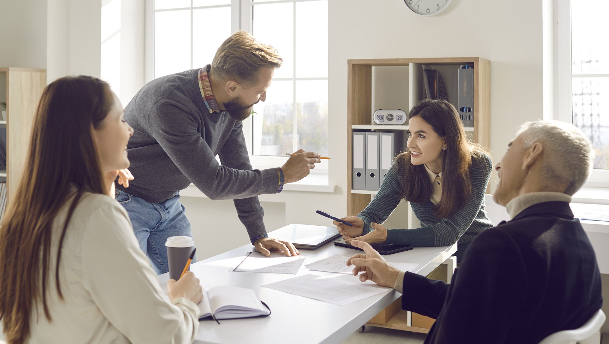 Business team having a meeting